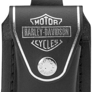 Harley Davidson Leather Lighter Holder with Belt Loop Snap